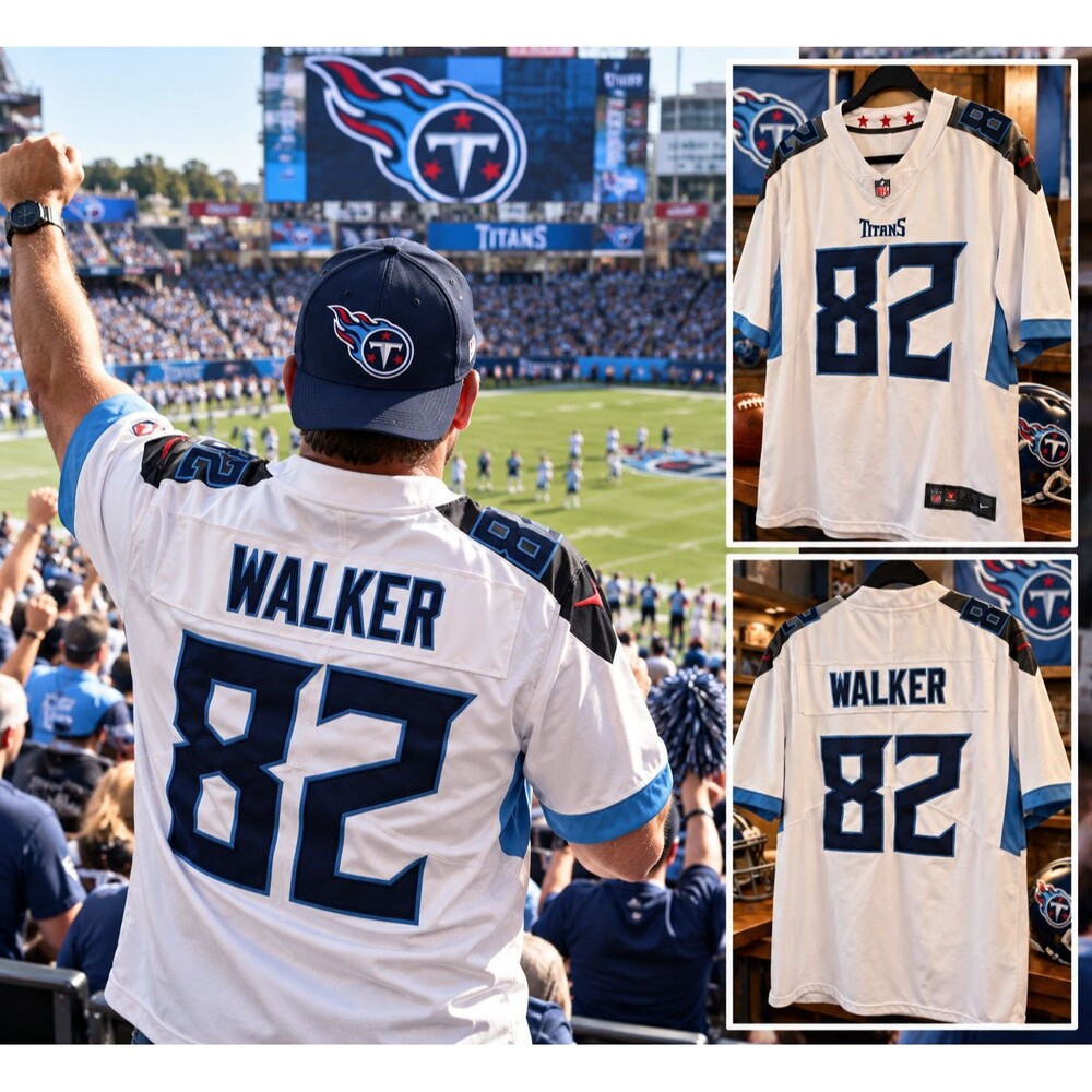 Delanie Walker #82 Tennessee Titans Nike NFL Jersey White Nike Size XL